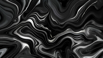 Obraz premium Abstract silver and black color swirl