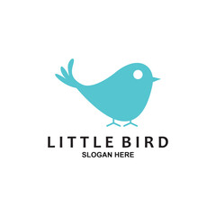 Small Bird Social Logo Design Inspiration Vector, Unique bird icon.