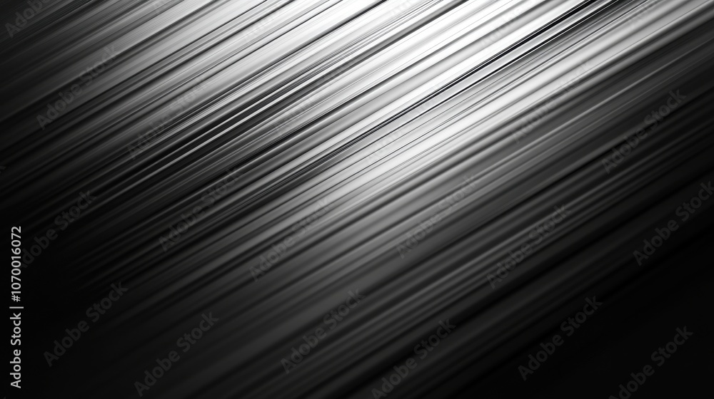 Poster abstract close-up of metallic lines creating a sleek, modern texture with dramatic lighting.