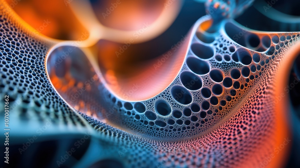Poster abstract close-up of colorful, intricate bubble patterns in fluid shapes, showcasing vibrant hues an