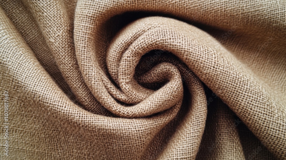 Poster brown linen canvas fabric texture with a fine woven pattern