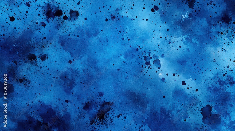 Poster a stunning abstract blue watercolor texture with varying shades, creating a calming and dynamic visu