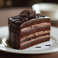 chocolate cake on a plate