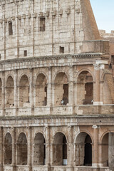 Fototapeta premium Colosseum in Rome. Italian classic architecture landmark. Travel Europe. Italy