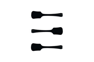 Plastic Ice cream spoons on transparent background.