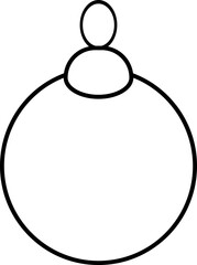 chrismas ball element illustration outline.svg