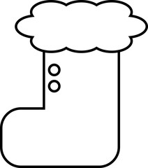 boot chrismas element illustration outline.svg