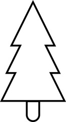 chrismas tree element illustration outline.svg