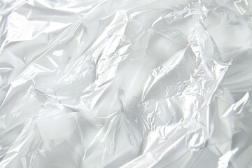 Obraz premium Image of Crumpled sheet of polythene plastic wrap. Texture for background usage
