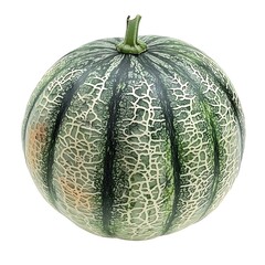 Crenshaw Melon isolated on white background, close up