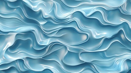 Obraz premium A mesmerizing abstract wave pattern in soothing shades of blue, creating a tranquil and dynamic visual experience.