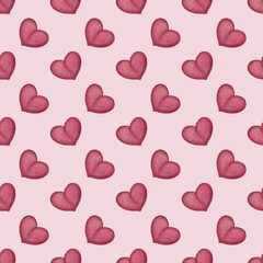 Small Pink Heart with Pink Background Seamless Pattern Design