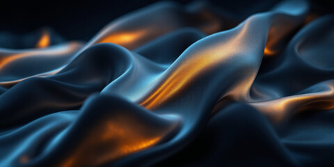 Fototapeta premium Metallic Wave: The Luxury Dance of Gold and Silver