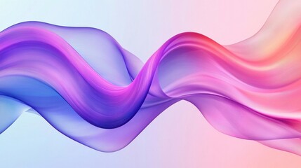 A vibrant wave of flowing colors in shades of purple and pink, creating a smooth and dynamic abstract design.