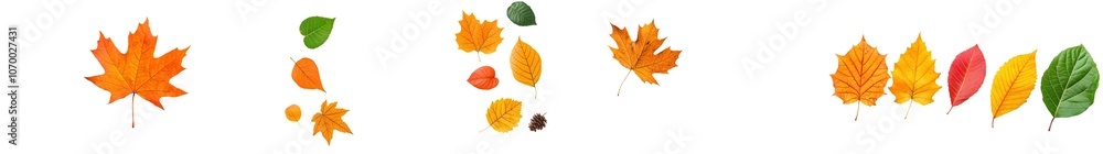 Poster an autumn colored fall leaf texture overlayed on a transparent background