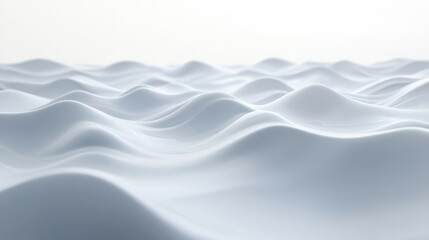 Serene waves of smooth white textures create a calming and tranquil atmosphere in this minimalist composition.