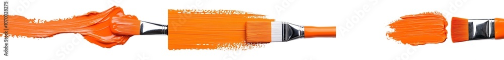 Aufkleber isolated orange block of paint on transparent background