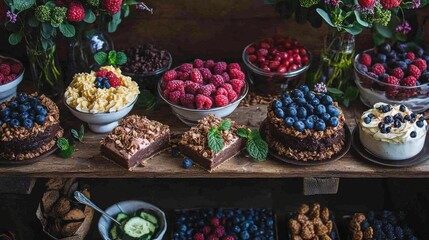 Veganuary celebration featuring beautifully arranged plantbased dessert options