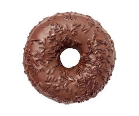 chocolate donut isolated on white background