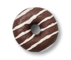 chocolate donut isolated on white background