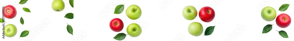 Poster isolated apple on white background. depth of field is full.