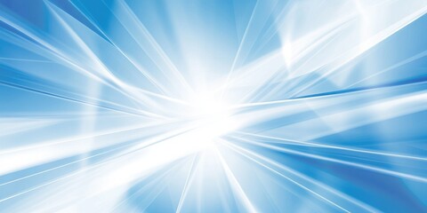 Radiant blue background with bright light bursts creating a vibrant atmosphere for abstract design elements, background