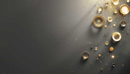 The Magical Dance of Golden Waves: Luxury Abstract Composition