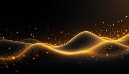 Fototapeta premium The Magical Dance of Golden Waves: Luxury Abstract Composition