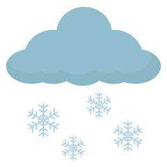 Flat icon of snow isolated on white background.