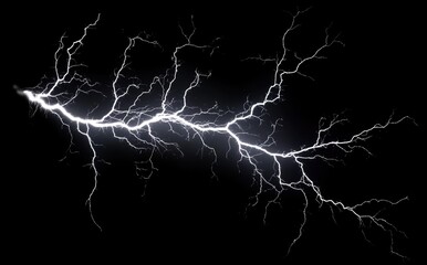 Lightning on a black background
