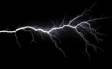 Lightning on a black background
