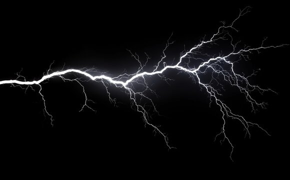 Lightning on a black background
