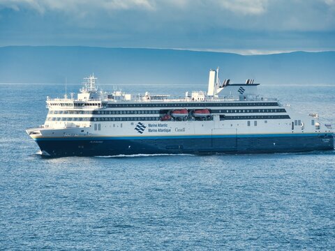 Al Suini ferry entering Prince Edward island on the St Lawrence river