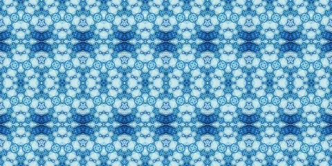 Seamless kaleidoscope pattern. The texture of the woven pattern. Endless pattern