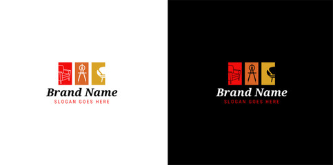 logo of sofa, compass, and chair © Fransiskus