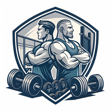 recommend clip art: Muscular Bodybuilder Flexing Biceps and Displaying Trophy – Cartoon Vector for Sports Campaigns
