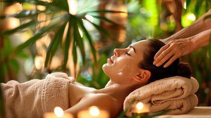 Eco Spa Head Massage – High-Resolution 300 DPI Image