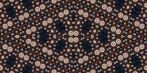 Seamless kaleidoscope pattern. The texture of the woven pattern. Endless pattern