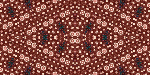 Seamless kaleidoscope pattern. The texture of the woven pattern. Endless pattern