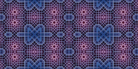 Seamless kaleidoscope pattern. The texture of the woven pattern. Endless pattern
