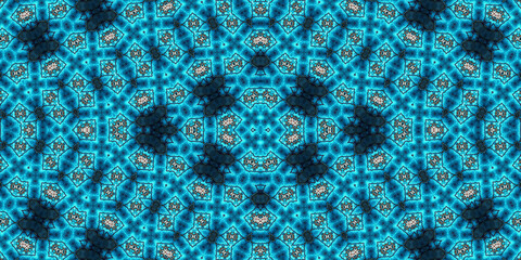 Seamless kaleidoscope pattern. The texture of the woven pattern. Endless pattern