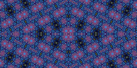 Seamless kaleidoscope pattern. The texture of the woven pattern. Endless pattern