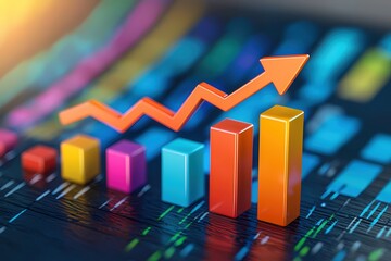 Color stereoscopic histograms and upward arrows