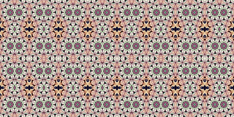 Seamless kaleidoscope pattern. The texture of the woven pattern. Endless pattern