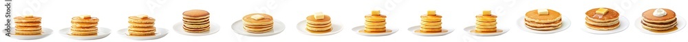 Aufkleber an isolated stack of pancakes with a transparent background