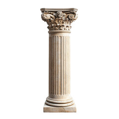 Fototapeta premium Elegant Column on White Background for Design Use Transparent PNG background.