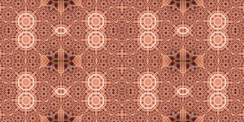 Seamless kaleidoscope pattern. The texture of the woven pattern. Endless pattern
