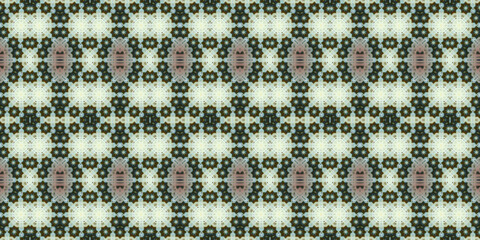 Seamless kaleidoscope pattern. The texture of the woven pattern. Endless pattern