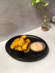 Corn ribs are a cafe-style food that is easy to make