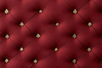 Fototapeta premium Experience the allure of a luxurious deep red velvet background adorned with intricate gold patterns, perfect for regal logo designs